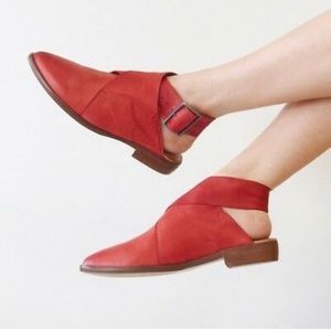 Free people leather wrap shoe